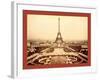 Eiffel Tower and Champ De Mars Seen from Trocadéro Palace, Paris Exposition, 1889-null-Framed Giclee Print