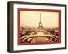 Eiffel Tower and Champ De Mars Seen from Trocadéro Palace, Paris Exposition, 1889-null-Framed Giclee Print