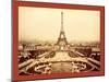 Eiffel Tower and Champ De Mars Seen from Trocadéro Palace, Paris Exposition, 1889-null-Mounted Giclee Print