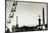 Eiffel Tower and Ferris Wheel, Paris, France-Theo Westenberger-Mounted Photographic Print