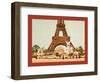 Eiffel Tower and Fountain, Exposition Universal, 1900, Paris, France, Between Ca. 1890 and Ca. 1900-null-Framed Giclee Print