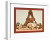 Eiffel Tower and Fountain, Exposition Universal, 1900, Paris, France, Between Ca. 1890 and Ca. 1900-null-Framed Giclee Print