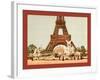 Eiffel Tower and Fountain, Exposition Universal, 1900, Paris, France, Between Ca. 1890 and Ca. 1900-null-Framed Giclee Print