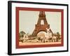 Eiffel Tower and Fountain, Exposition Universal, 1900, Paris, France, Between Ca. 1890 and Ca. 1900-null-Framed Giclee Print