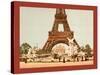 Eiffel Tower and Fountain, Exposition Universal, 1900, Paris, France, Between Ca. 1890 and Ca. 1900-null-Stretched Canvas