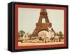 Eiffel Tower and Fountain, Exposition Universal, 1900, Paris, France, Between Ca. 1890 and Ca. 1900-null-Framed Stretched Canvas