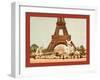 Eiffel Tower and Fountain, Exposition Universal, 1900, Paris, France, Between Ca. 1890 and Ca. 1900-null-Framed Giclee Print