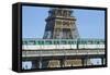 Eiffel Tower and Métro, Paris, France-null-Framed Stretched Canvas