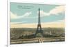 Eiffel Tower and Panoramic View of Paris-null-Framed Art Print