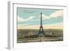 Eiffel Tower and Panoramic View of Paris-null-Framed Art Print