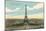 Eiffel Tower and Panoramic View of Paris-null-Mounted Art Print