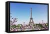 Eiffel Tower and Paris Cityscape-neirfy-Framed Stretched Canvas