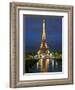 Eiffel Tower and Reflection at Twilight, Paris, France, Europe-Richard Nebesky-Framed Photographic Print