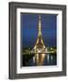 Eiffel Tower and Reflection at Twilight, Paris, France, Europe-Richard Nebesky-Framed Photographic Print