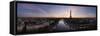 Eiffel Tower and River Seine at dawn, Paris, France, Europe-Panoramic Images-Framed Stretched Canvas