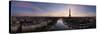 Eiffel Tower and River Seine at dawn, Paris, France, Europe-Panoramic Images-Stretched Canvas