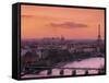 Eiffel Tower and River Seine, Paris, France-Walter Bibikow-Framed Stretched Canvas