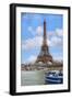 Eiffel Tower and Seine Boat Paris-Cora Niele-Framed Photographic Print