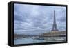 Eiffel Tower and Seine in Paris-Cora Niele-Framed Stretched Canvas