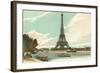 Eiffel Tower and Seine, Paris, France-null-Framed Art Print