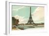 Eiffel Tower and Seine, Paris, France-null-Framed Art Print