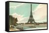 Eiffel Tower and Seine, Paris, France-null-Framed Stretched Canvas