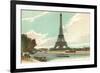 Eiffel Tower and Seine, Paris, France-null-Framed Art Print
