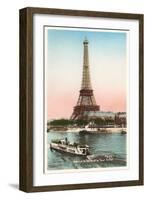 Eiffel Tower and Seine, Paris-null-Framed Art Print