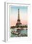 Eiffel Tower and Seine, Paris-null-Framed Art Print