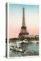 Eiffel Tower and Seine, Paris-null-Stretched Canvas