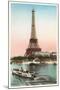 Eiffel Tower and Seine, Paris-null-Mounted Art Print