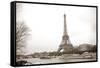 Eiffel Tower and Seine River in Paris-TEA-Framed Stretched Canvas