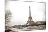 Eiffel Tower and Seine River in Paris-TEA-Mounted Photographic Print