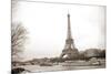 Eiffel Tower and Seine River in Paris-TEA-Mounted Photographic Print