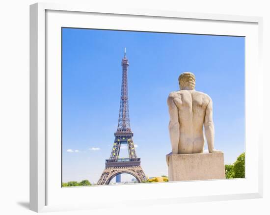 Eiffel Tower and Statue Outside Trocadero-John Harper-Framed Photographic Print