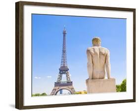 Eiffel Tower and Statue Outside Trocadero-John Harper-Framed Photographic Print