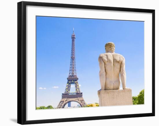 Eiffel Tower and Statue Outside Trocadero-John Harper-Framed Photographic Print