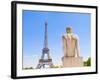 Eiffel Tower and Statue Outside Trocadero-John Harper-Framed Photographic Print