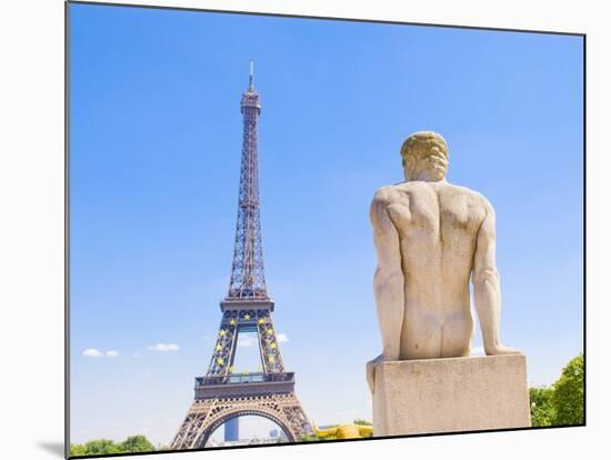 Eiffel Tower and Statue Outside Trocadero-John Harper-Mounted Photographic Print