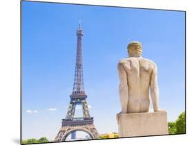 Eiffel Tower and Statue Outside Trocadero-John Harper-Mounted Photographic Print