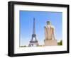 Eiffel Tower and Statue Outside Trocadero-John Harper-Framed Photographic Print