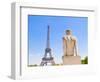Eiffel Tower and Statue Outside Trocadero-John Harper-Framed Photographic Print