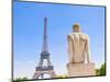 Eiffel Tower and Statue Outside Trocadero-John Harper-Mounted Photographic Print