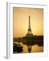 Eiffel Tower and the Seine River at Dawn, Paris, France-Steve Vidler-Framed Photographic Print