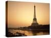 Eiffel Tower and the Seine River at Dawn, Paris, France-Steve Vidler-Stretched Canvas