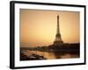 Eiffel Tower and the Seine River at Dawn, Paris, France-Steve Vidler-Framed Photographic Print