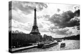 Eiffel Tower and the Seine River - Paris - France-Philippe Hugonnard-Stretched Canvas