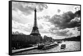 Eiffel Tower and the Seine River - Paris - France-Philippe Hugonnard-Framed Stretched Canvas