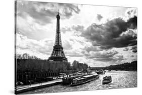 Eiffel Tower and the Seine River - Paris - France-Philippe Hugonnard-Stretched Canvas