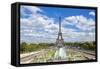 Eiffel Tower and the Trocadero Fountains, Paris, France, Europe-Neale Clark-Framed Stretched Canvas